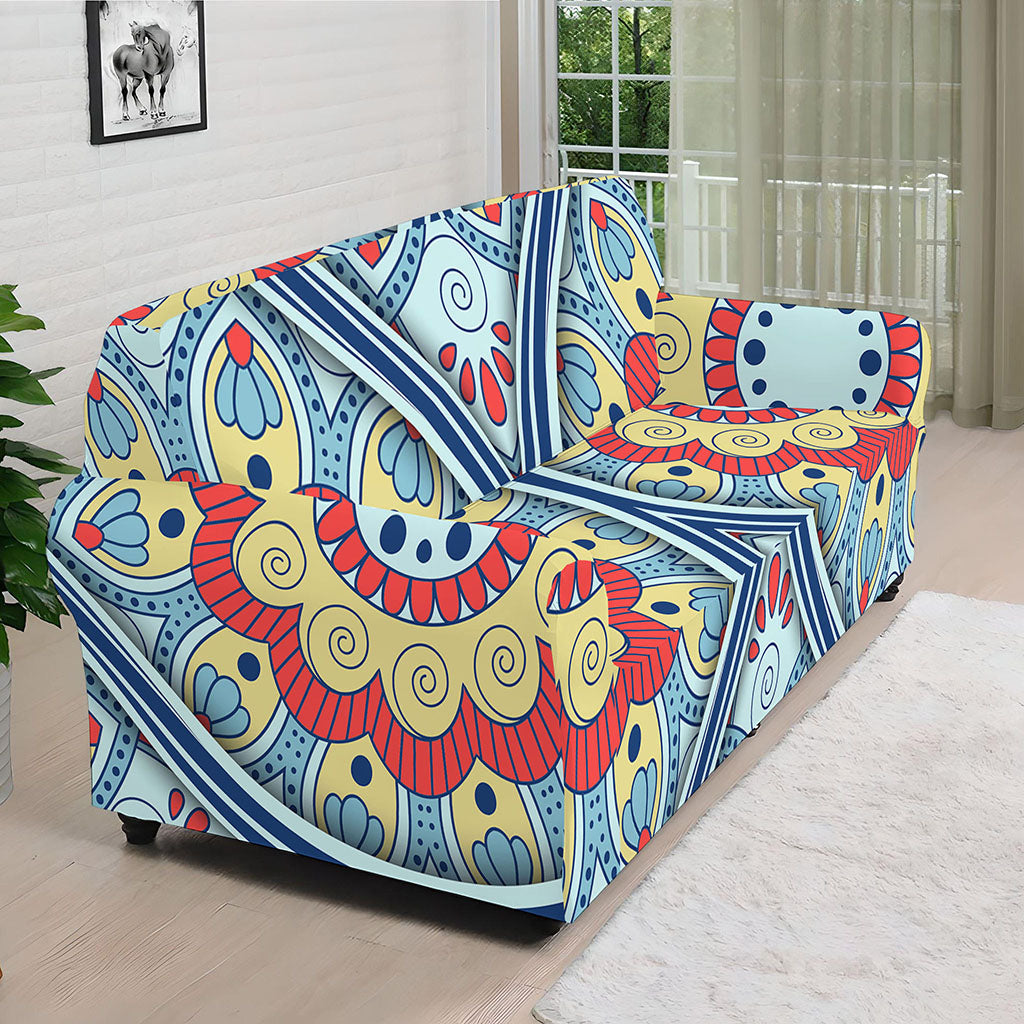 Pastel Ornament Mandala Print Sofa Cover