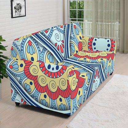 Pastel Ornament Mandala Print Sofa Cover