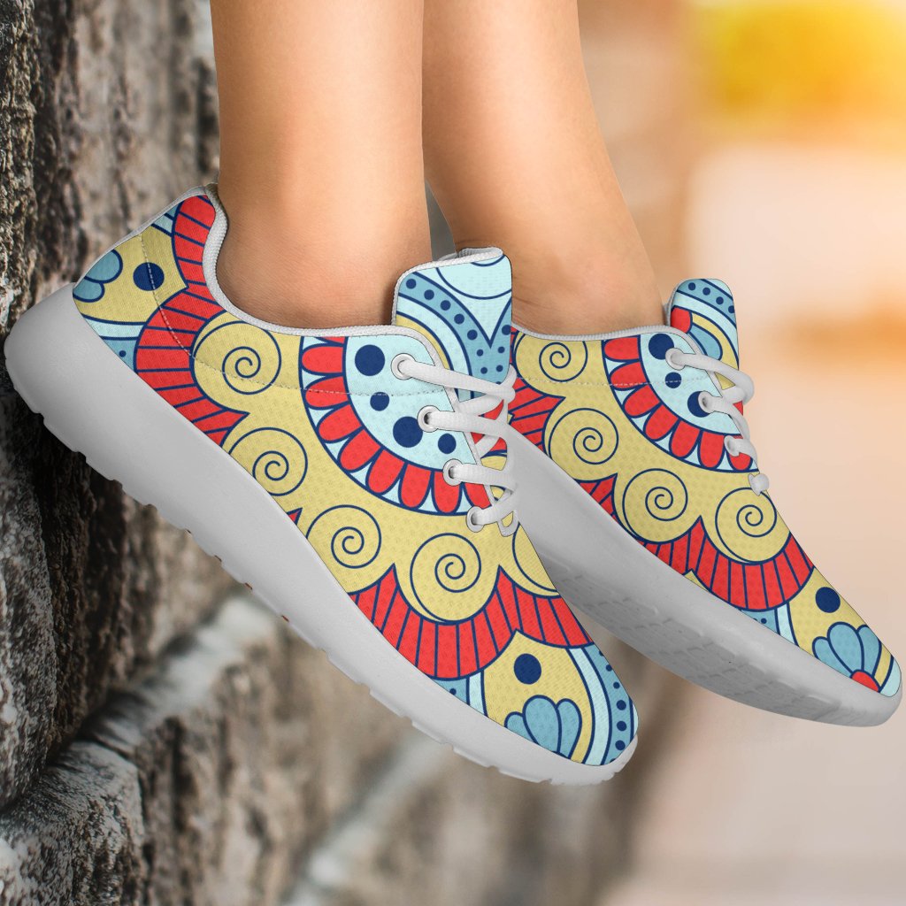 Pastel Ornament Mandala Print Sport Shoes GearFrost