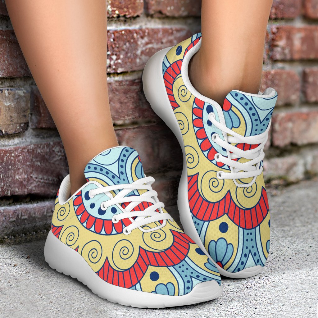 Pastel Ornament Mandala Print Sport Shoes GearFrost