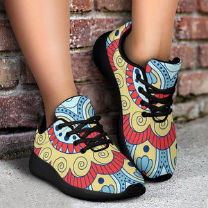 Pastel Ornament Mandala Print Sport Shoes GearFrost