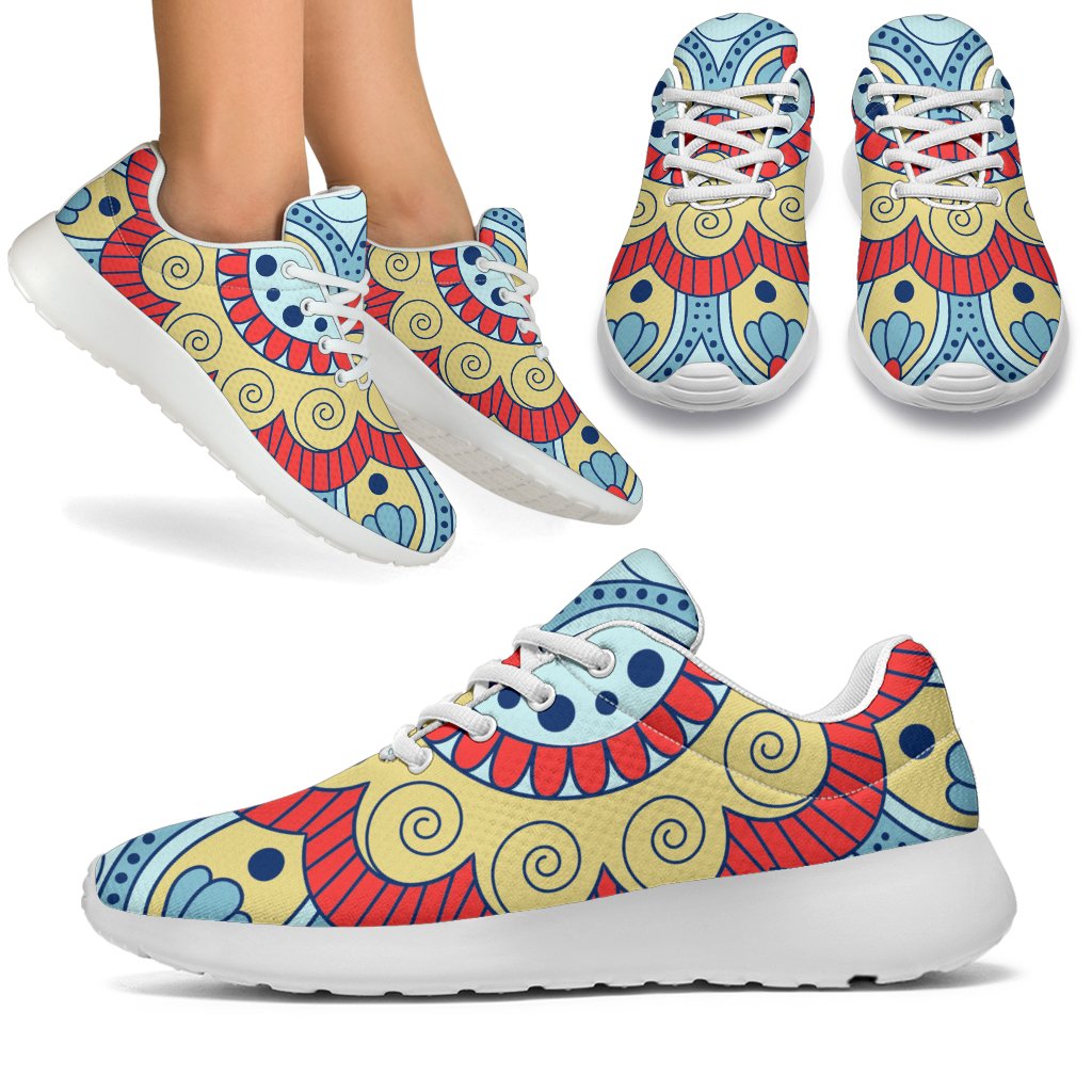 Pastel Ornament Mandala Print Sport Shoes GearFrost