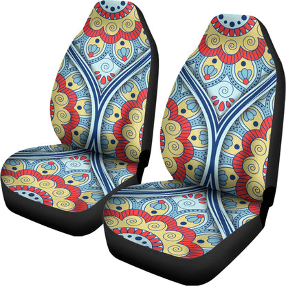 Pastel Ornament Mandala Print Universal Fit Car Seat Covers