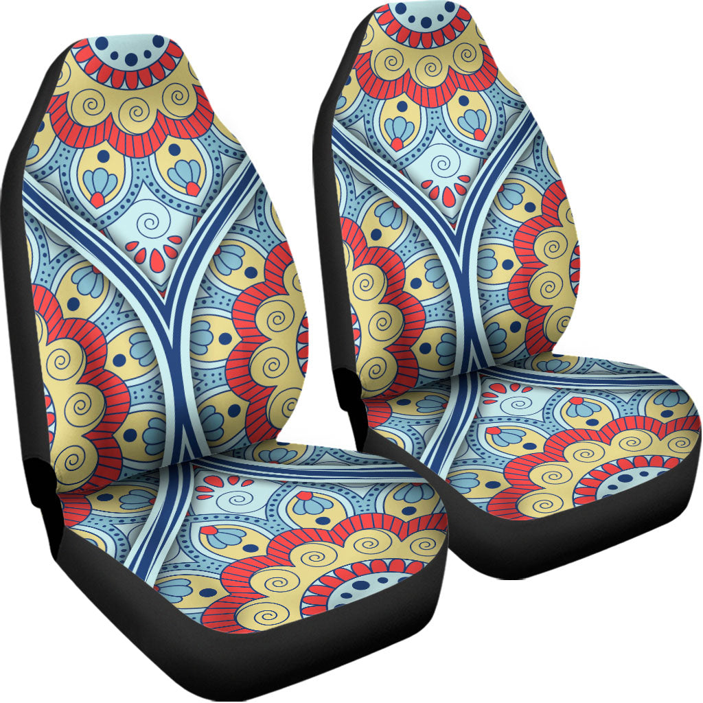 Pastel Ornament Mandala Print Universal Fit Car Seat Covers