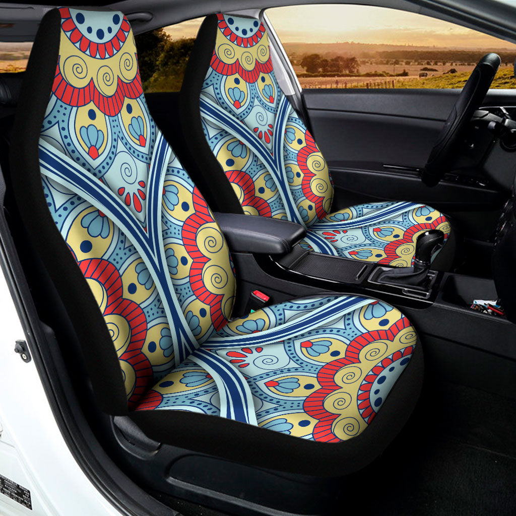 Pastel Ornament Mandala Print Universal Fit Car Seat Covers