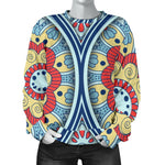 Pastel Ornament Mandala Print Women's Crewneck Sweatshirt GearFrost