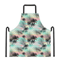 Pastel Palm Tree Pattern Print Apron