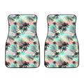 Pastel Palm Tree Pattern Print Front Car Floor Mats