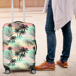 Pastel Palm Tree Pattern Print Luggage Cover GearFrost