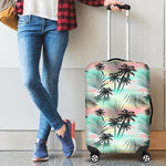 Pastel Palm Tree Pattern Print Luggage Cover GearFrost