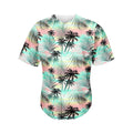 Pastel Palm Tree Pattern Print Men's Baseball Jersey