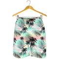 Pastel Palm Tree Pattern Print Men's Shorts