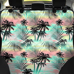 Pastel Palm Tree Pattern Print Pet Car Back Seat Cover