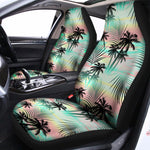 Pastel Palm Tree Pattern Print Universal Fit Car Seat Covers