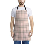 Pastel Pink And Black Tattersall Print Apron