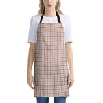 Pastel Pink And Black Tattersall Print Apron