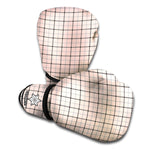 Pastel Pink And Black Tattersall Print Boxing Gloves