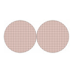 Pastel Pink And Black Tattersall Print Car Coasters