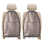 Pastel Pink And Black Tattersall Print Car Seat Organizers