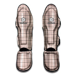 Pastel Pink And Black Tattersall Print Muay Thai Shin Guard