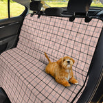 Pastel Pink And Black Tattersall Print Pet Car Back Seat Cover