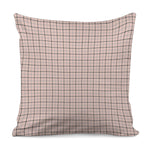 Pastel Pink And Black Tattersall Print Pillow Cover