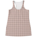 Pastel Pink And Black Tattersall Print Women's Racerback Tank Top