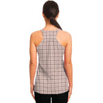Pastel Pink And Black Tattersall Print Women's Racerback Tank Top