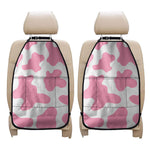 Pastel Pink And White Cow Print Car Seat Organizers