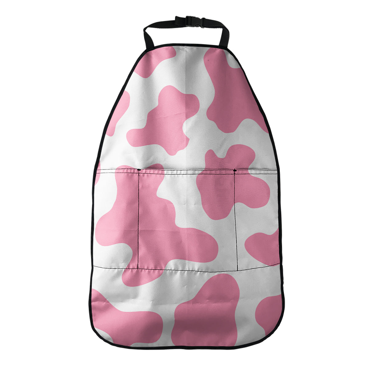 Pastel Pink And White Cow Print Car Seat Organizers
