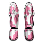 Pastel Pink And White Cow Print Muay Thai Shin Guard