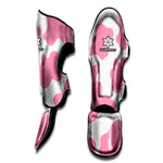 Pastel Pink And White Cow Print Muay Thai Shin Guard