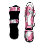 Pastel Pink And White Cow Print Muay Thai Shin Guard