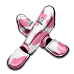 Pastel Pink And White Cow Print Muay Thai Shin Guard