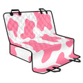 Pastel Pink And White Cow Print Pet Car Back Seat Cover