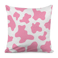 Pastel Pink And White Cow Print Pillow Cover