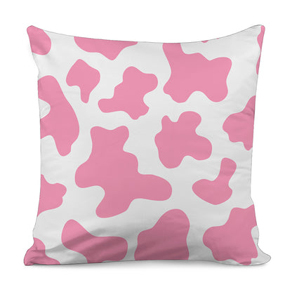 Pastel Pink And White Cow Print Pillow Cover