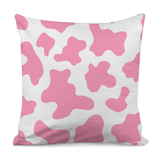 Pastel Pink And White Cow Print Pillow Cover