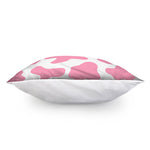 Pastel Pink And White Cow Print Pillow Cover