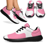 Pastel Pink And White Cow Print Sport Shoes GearFrost