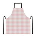 Pastel Pink And White Houndstooth Print Apron