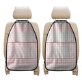 Pastel Pink And White Houndstooth Print Car Seat Organizers