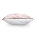 Pastel Pink And White Houndstooth Print Pillow Cover