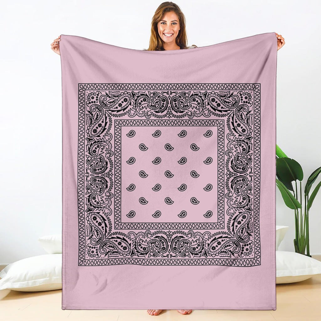 Pastel Pink Bandana Blanket