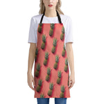 Pastel Pink Pineapple Pattern Print Apron