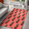 Pastel Pink Pineapple Pattern Print Floor Mat