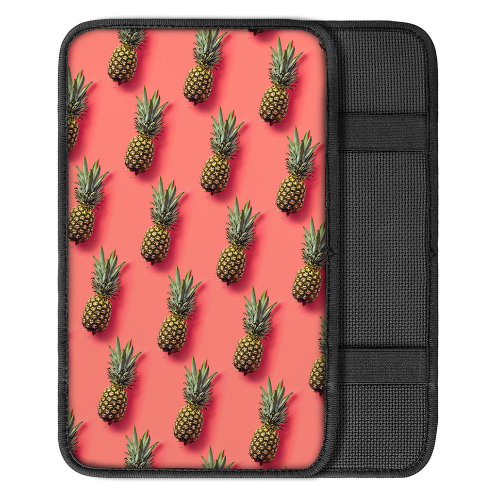 Pastel Pink Pineapple Pattern Print Car Center Console Cover