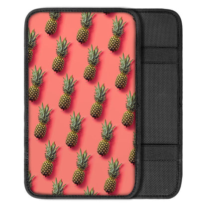 Pastel Pink Pineapple Pattern Print Car Center Console Cover