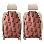 Pastel Pink Pineapple Pattern Print Car Seat Organizers