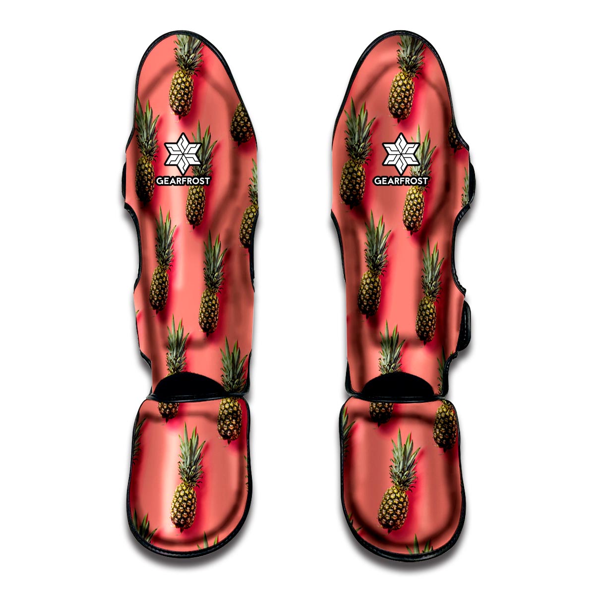 Pastel Pink Pineapple Pattern Print Muay Thai Shin Guard